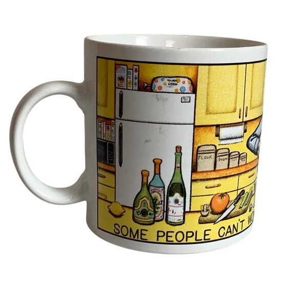 Vtg Humorous Mug "Cant Wok And Chew Gum" Long Overdue Japan John Long Signed - Picture 2 of 7